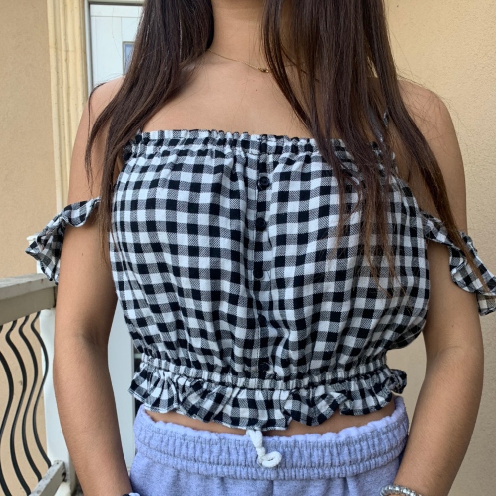 Pacsun Checkered Blouse
